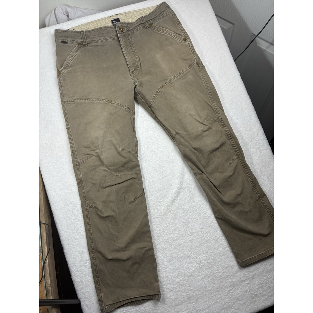 Kuhl The Law Pants 36x32 Men's Patinadye Brown Canvas Hiking Gorpcore